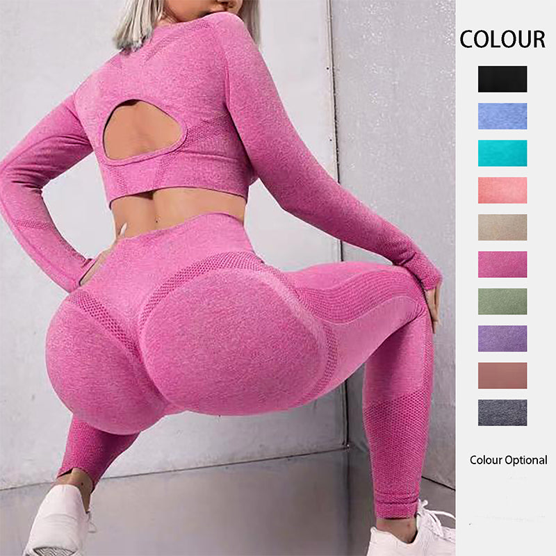 2pcs Yoga Long Sleeve Top and Pants