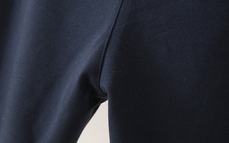 Mid-rise solid color track pants