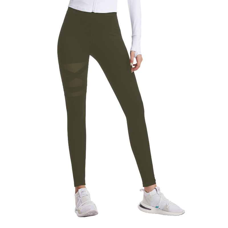 Cross-Waist High Waist Leggings — Yoga & Gym