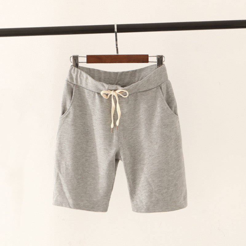 Mid-rise solid color track pants