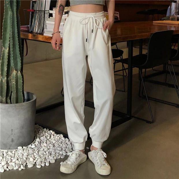 White overalls track pants