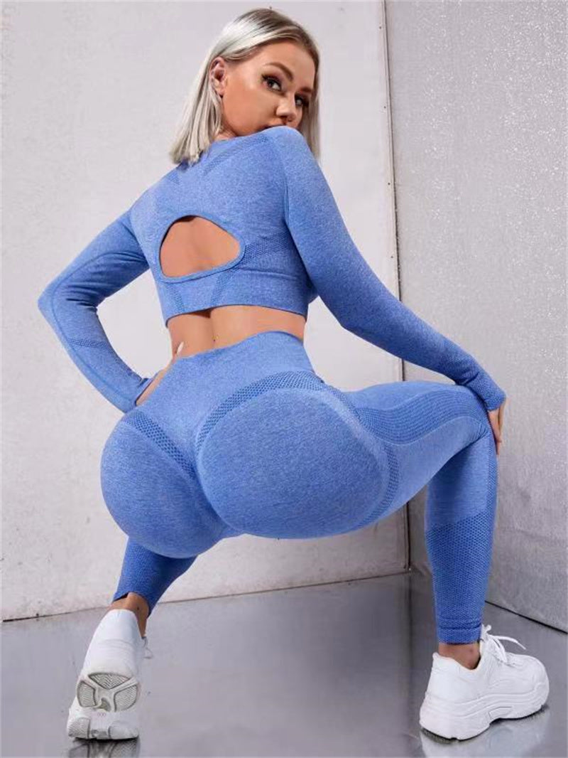 2pcs Yoga Long Sleeve Top and Pants
