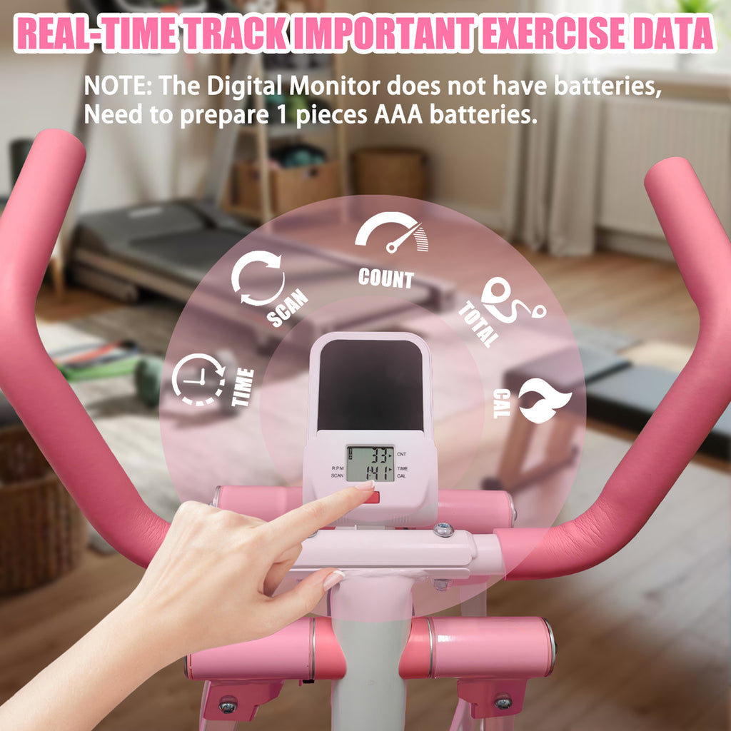 Air Walk Elliptical Machine - Foldable Cardio Cross Trainer Glider For Full-Body Low-Impact Exercise With LCD Display Ideal For Home Gym