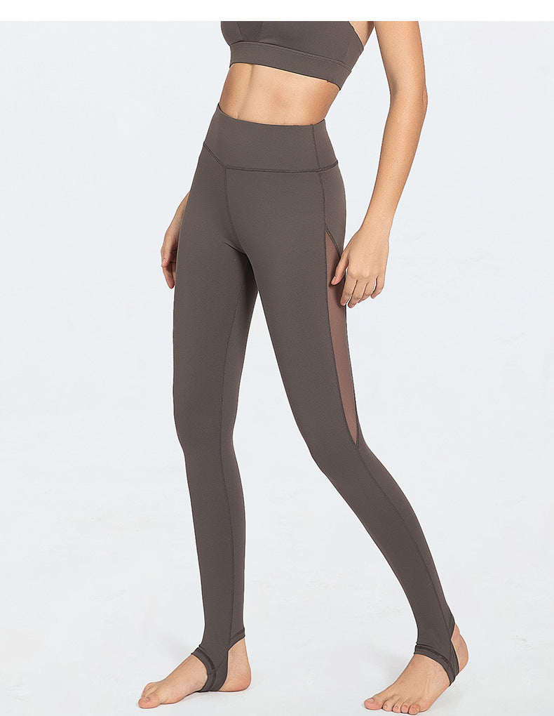 Mesh stitching track pants