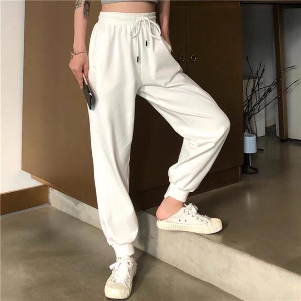 White overalls track pants