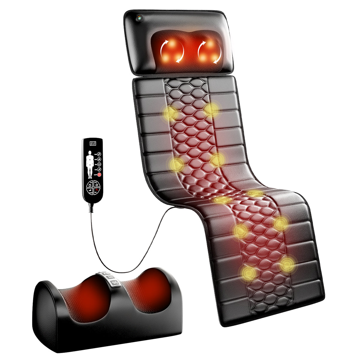 Deep Heat Massage Cushion — 9 Modes, Full Body Relief