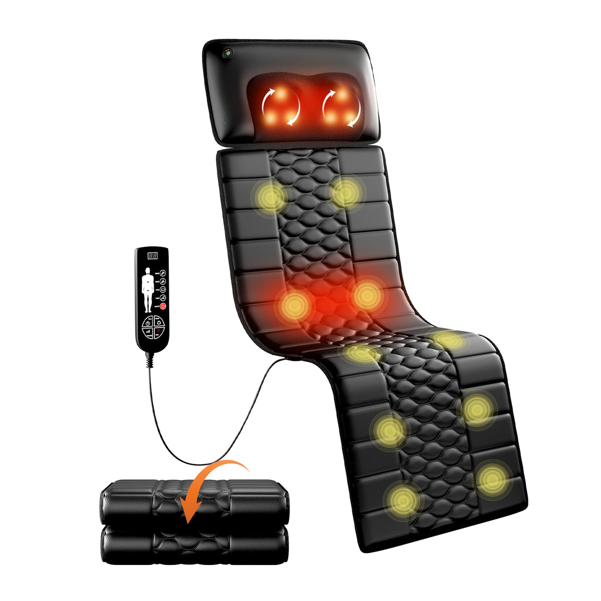 Deep Heat Massage Cushion — 9 Modes, Full Body Relief
