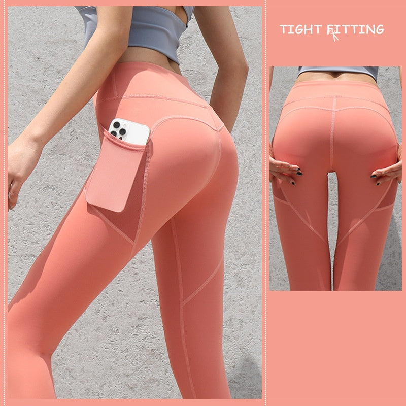 Seamless Push-Up Leggings with Pockets — High Waist
