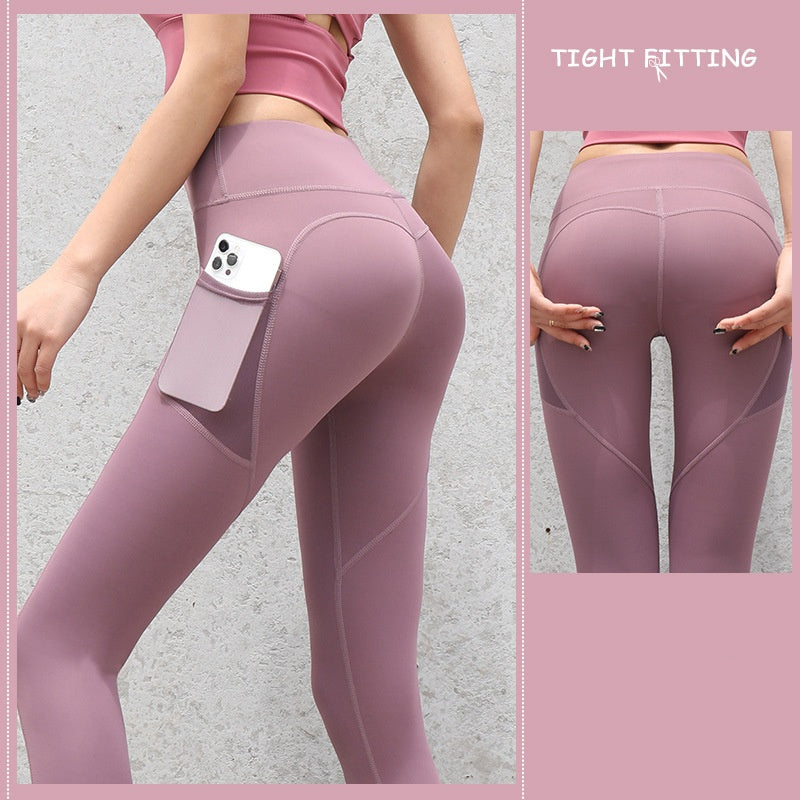 Seamless Push-Up Leggings with Pockets — High Waist