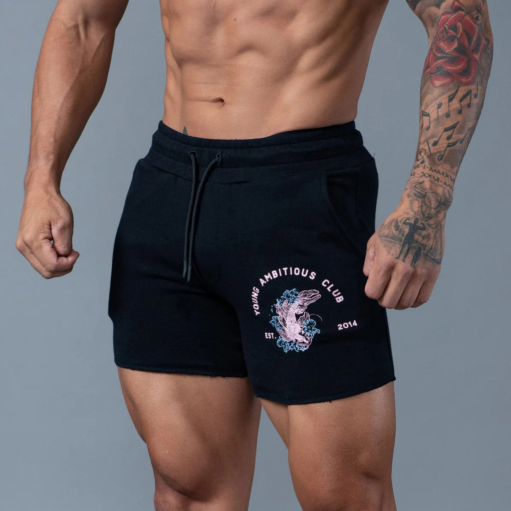 European And American Fashion Brand Leisure Sports Men Running Exercise Gym Training Cotton Shorts