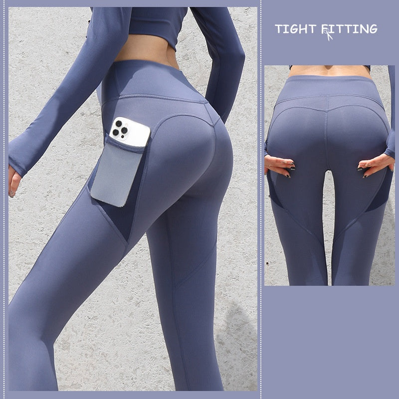 Seamless Push-Up Leggings with Pockets — High Waist