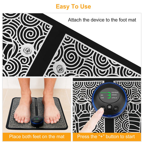 Electric Foot Massage Pad — EMS Stimulation