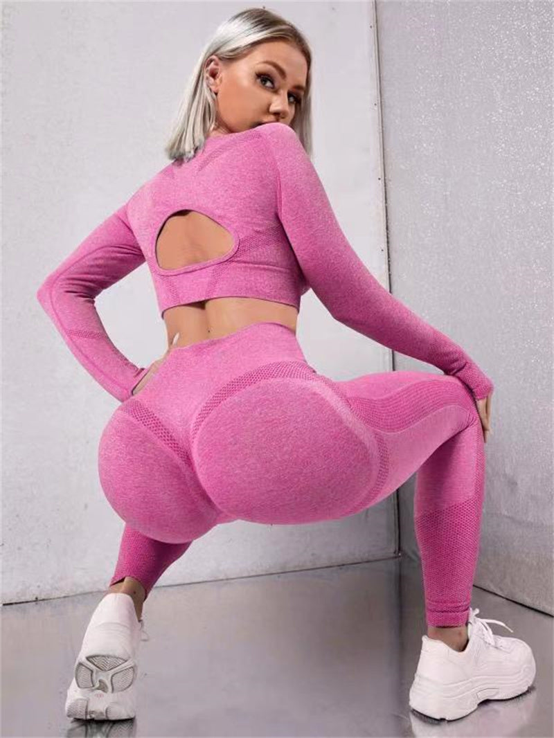 2pcs Yoga Long Sleeve Top and Pants
