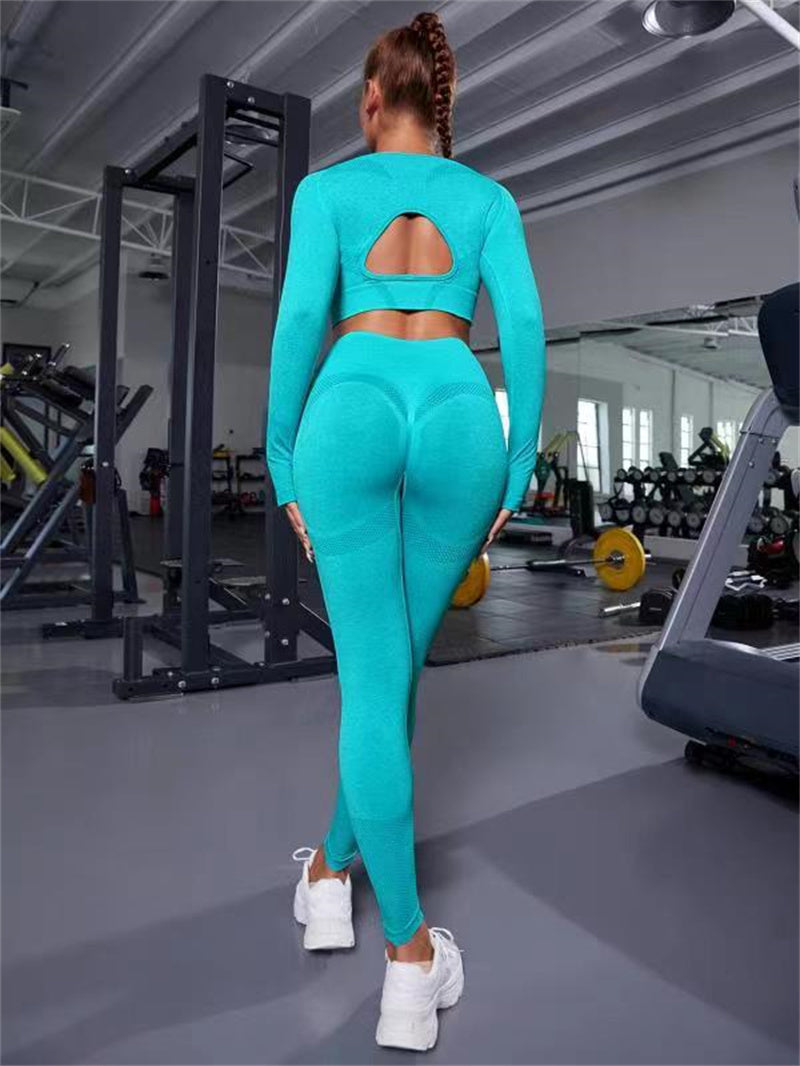 2pcs Yoga Long Sleeve Top and Pants
